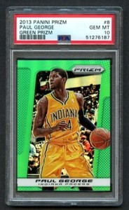 2013 Panini Prizm Green Prizm PAUL GEORGE #8 PSA 10 GEM MINT Indiana Pacers