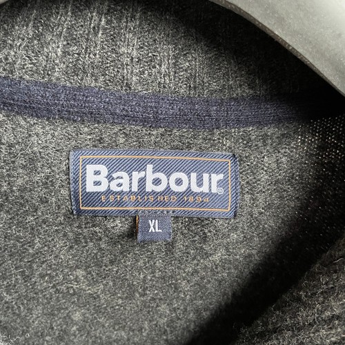Maglione Barbour Essential mezza zip lana di agnello antracite taglia XL - Foto 5 di 6