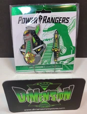 MIGHTY MORHPIN POWER RANGERS DRAGONZORD ENAMEL PIN BUST LAPEL CHAIN