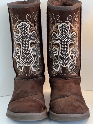 Montana West Brown Leather Cowboy Boots Women main image 3