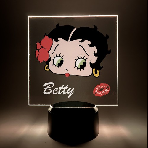 Lámpara de mesa plegable personalizada Betty Boop grabada, con control remoto - Imagen 5 de 7