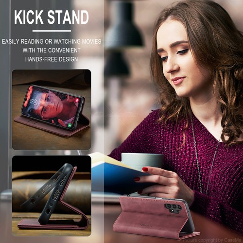 Para Samsung Galaxy A13 4G (2022) Magnetic Leather Flip Stand Wallet Cover Case - Imagen 6 de 15