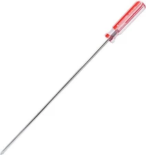 Phillips Screwdriver 10 Inch, Long #1 10 Inch #1, Red, Silver 