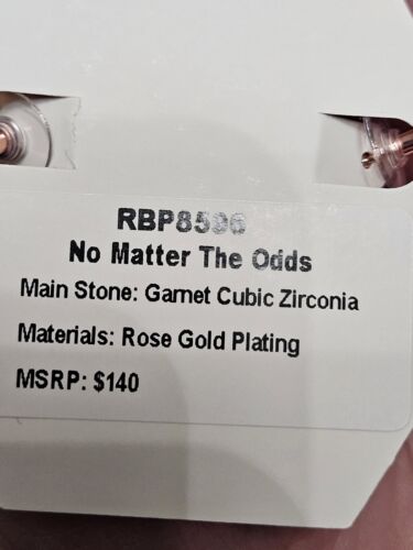 Bomb Party Earrings January 2025 No Matter The Odds Garnet Cz On Rose Gold - Picture 3 of 3