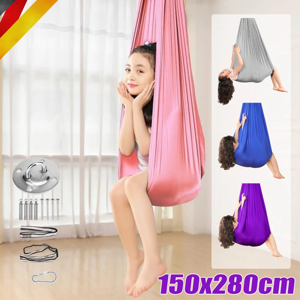 Schaukeltuch Kinder In/Outdoor Therapieschaukel Autismus Schwingen Hängematte DE - Bild 2 von 4