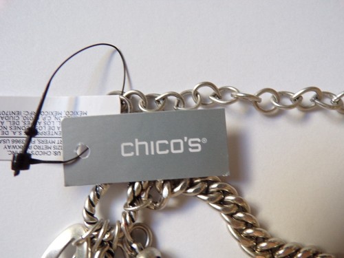 Chico’s Silver Chain Center Stance NOSZ SP11-21 Necklace; @c5 - Picture 7 of 9