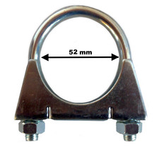 2x M10 x 52 mm Auspuffschelle Bügelschelle Rohrschelle Auspuff Rohr   25052w