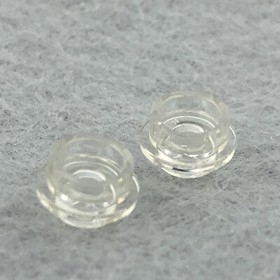 LEGO 4073 Trans Clear Plate, Round 1 x 1 (x2)
