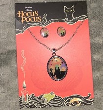 Disney Hocus Pocus Halloween Earrings And Necklace Set Brand New