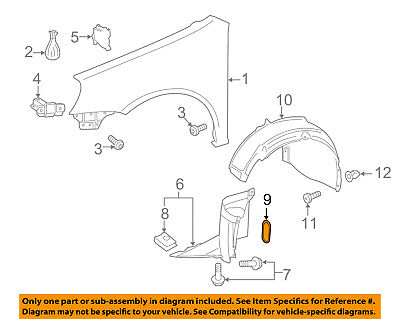 Genuine Volkswagen Passenger Side Fender Hole Cover Right GTI OEM 5K0805414A