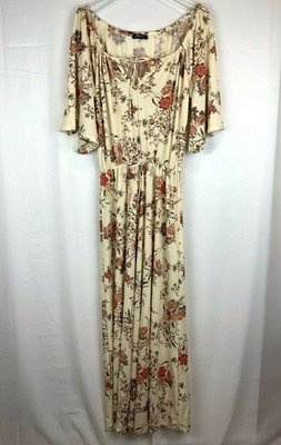 beige boho maxi dress