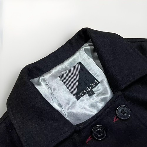 Volcom WMN Trapeze Cropped Wool Peacoat Dark Navy L - Picture 4 of 8