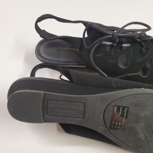 Christian Siriano Womens Gladiator Wegde Heels Shoes Black Size 8 - Picture 9 of 11