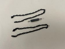 LIONEL PART , 6361 , BLACK CHAIN & SPRING SET FOR LOG CARS , 2 CHAINS , 1 SPRING