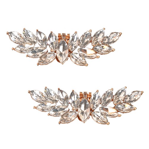 1 Pair Shiny Shoe Buckles Crystal Buckles Decorative Wedding Shoe Buckles New