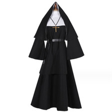 The Conjuring 2 The Nun Valak Costume Halloween Cosplay Fancy Dress Robe Mask