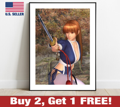 Dead or Alive Kasumi Sword Poster 18'' x 24'' Print Game Room Wall Art Decor DOA