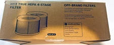 H13 True HEPA 4-Stage Filter, Set of 2, New, Open Box