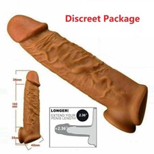 Reusable Male Extender Enlarger-Extension-Penis-Sleeve Bigger Girth Enhancer AAA