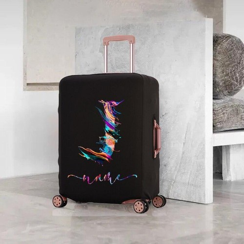Personalized Name Suitcase Cover Protector Luggage Case Elastic Suitcase 18"-32” - Picture 21 of 37