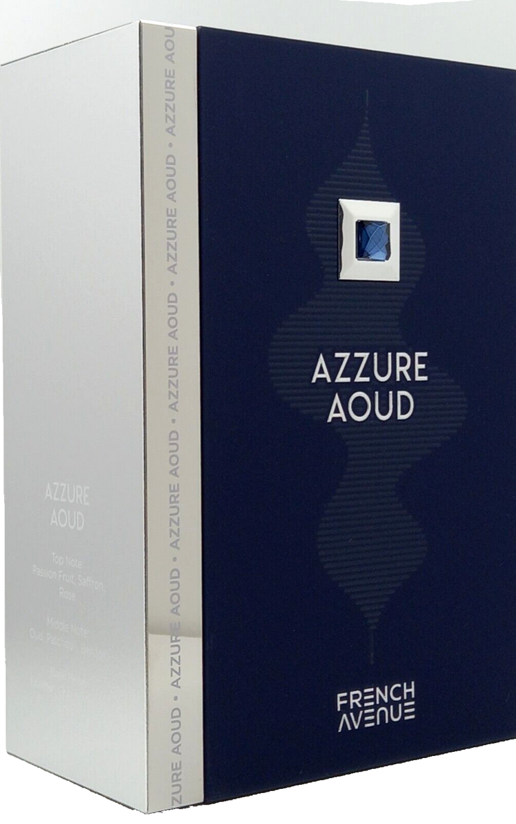 FRENCH AVENUE AZZURE AOUD EAU DE PARFUM SPRAY FOR MEN 3.4 Oz / 100