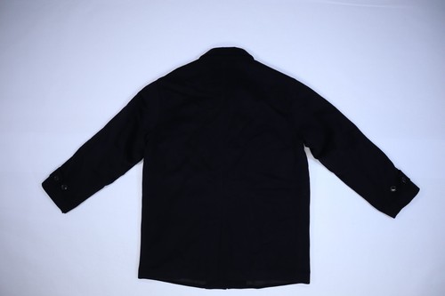Roundtree & Yorke Outdoors Mens Black Wool Blend Button Front Overcoat L - Picture 5 of 10