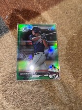 ABRAHAN GUTIERREZ 2017 BOWMAN GREEN CHROME  RC #03/99 #BCP78 ATLANTA BRAVES