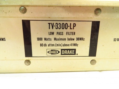 Drake TV-3300-LP Filtre passe-bas 1000 watts pour radio amateur HF, expédition rapide en 2 à 3 jours !! - Photo 2/5