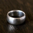 ULTIMATE ANTIQUE VICTORIAN ENGLISH SOLID SILVER WIDE WEDDING BAND RING 1876