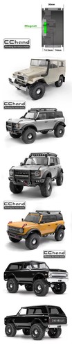 CC HAND 1.9 electroplated cover wheel rim set for Rc Crawler SCX10 III BRONCO - Picture 8 of 8