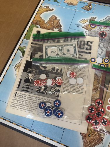 Vintage 1984 Milton Bradley Axis & Allies Spring 1942 Board Game Incomplete - Picture 6 of 10