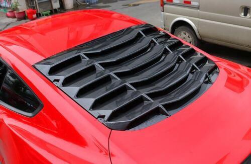 For Ford Mustang 2015-2021 MMD Carbon Fiber Tail Rear Window Louver Cover Trim - Picture 7 of 8