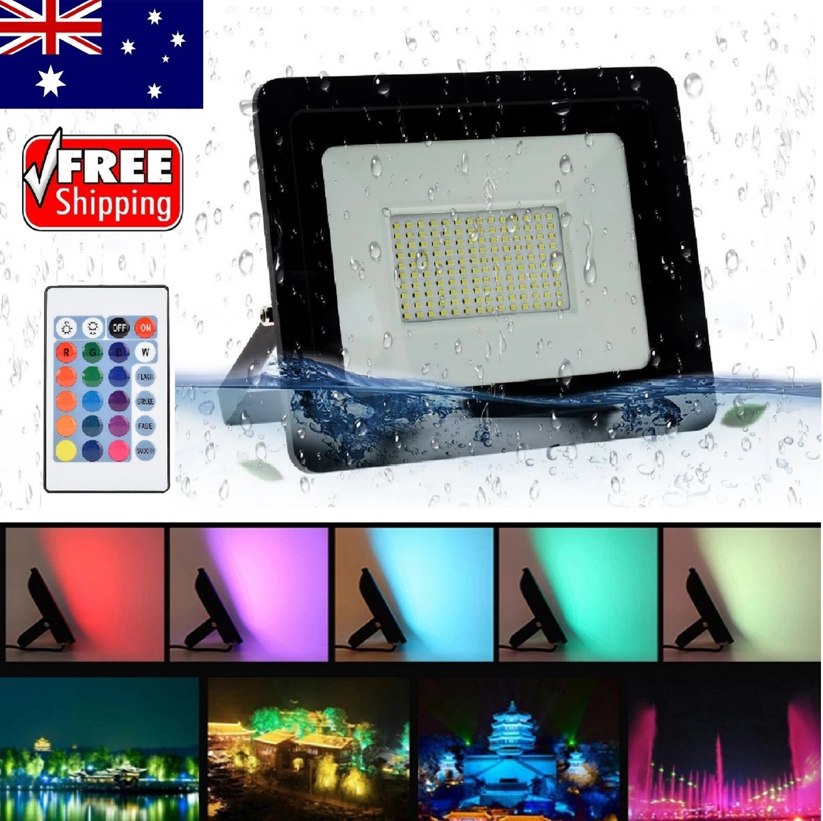 Multi colors RGB LED Flood light 50W Spotlight Color Changing