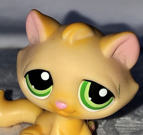 Littlest Pet Shop gelbes Katzentabby 94 mit grünen Augen authentisch LPS - Bild 7 von 9