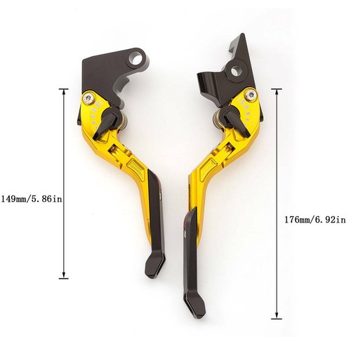 3D Extend Fold Brake Clutch Levers Fit Suzuki SFV650 GLADIUS B-KING 2009-2011 - Foto 9 di 11