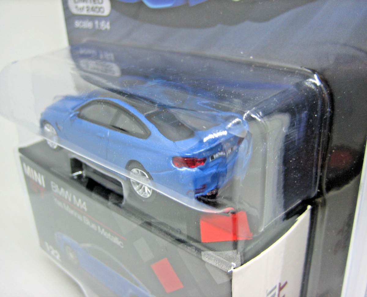 MiJo Mini GT BMW M4 Yas Marina Blue Metallic USA Exclusive