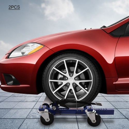 Juego de 2 1300 lb Posicionamiento Coche Rueda Trinquete Dolly Jack Elevador Vehículo de Mudanza - Imagen 3 de 15