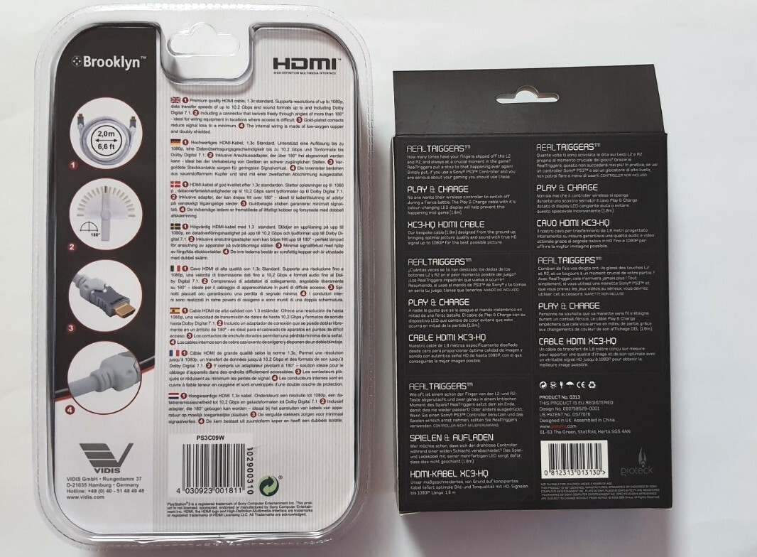 Brooklyn Full HD HDMI Kabel 180 Grad Adapter und XC3HQ HDMIKABEL