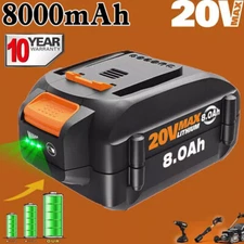 8.0Ah For WORX 20V MAX Extend Lithium Battery WA3520 WA3525 WA3575 WG155 WG540