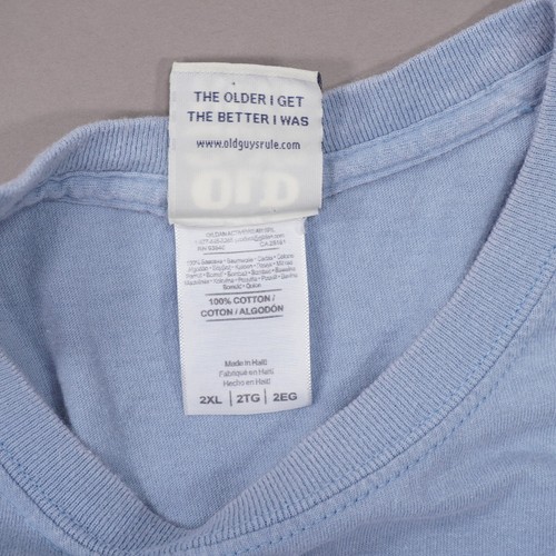Old Guys Rule Serial Griller Mens 2XL Light Blue Cotton Short Sleeve T Shirt - Picture 7 of 10