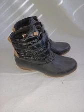 Sperry Top-Sider Boot Sz 10 M Duck Black Synthetic Women Sts82225