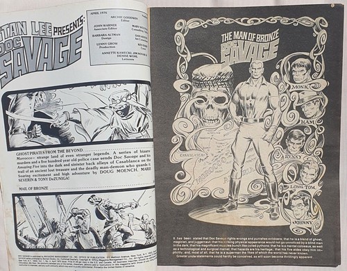 Doc Savage 4 Curtis Comics Magazine 1976 fn- - Picture 2 of 3