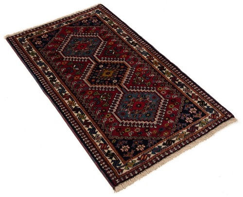 Yalameh Hand-Knotted 103x60 cm-Nomadic, Oriental, Rug, Carpet, Red - Picture 3 of 9