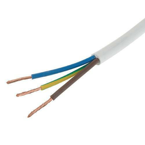MAINS CABLE WIRE WHITE - 3183Y 13 AMP ELECTRICAL FLEX 1.5mm 3 CORE - Picture 2 of 4