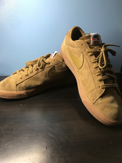 nike sb blazer low gt supreme golden beige