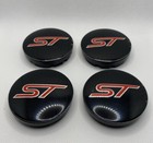 <!--F#f_0-->Ford ST Black & Red Wheel Center Caps 56mm Emblem 4pc JDM Cap<!--F/-->