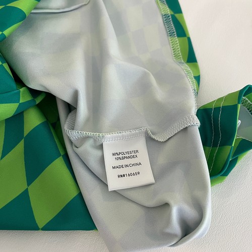 Ranch Dress'n Womens Top Size Medium Green Check Snap Button Disco Rodeo - Imagen 10 de 10