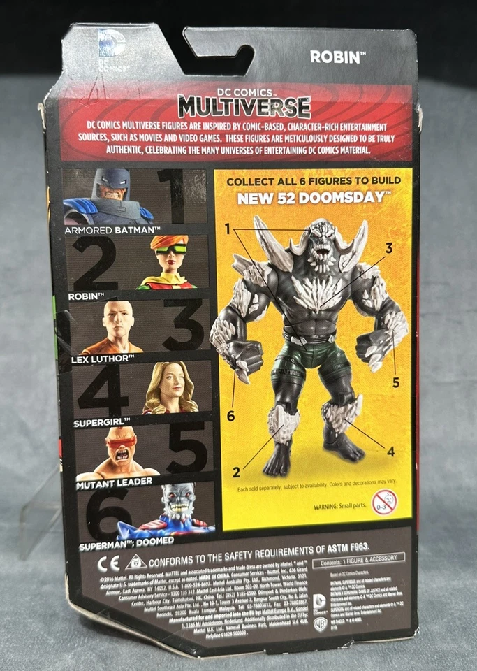 Nuevo en caja Mattel DC Multiverse Batman Dark Knight Returns Robin nuevo 52 Doomsday 2016 Foto 3 de 4
