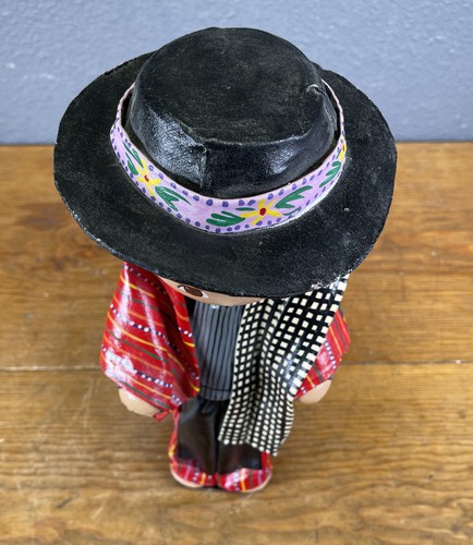 Pretty Utzil Paper Mache Doll Guatemala 13 In Woman handcrafted folkart - Picture 7 of 7