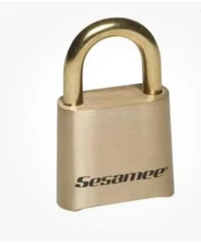 Sesamee K0436 Combination Padlock,Bottom,Brass